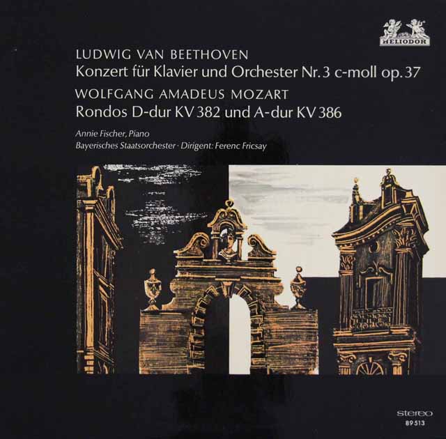 フィッシャー、フリッチャイのベートーヴェン/ピアノ協奏曲第3番ほか　独HELIODOR　3601　LP レコード