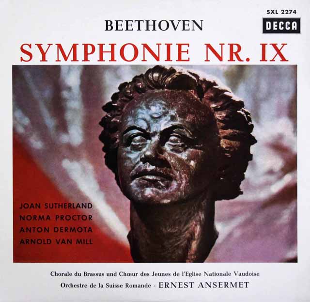 アンセルメのベートーヴェン/交響曲第9番「合唱付き」　独DECCA　3601　LP レコード