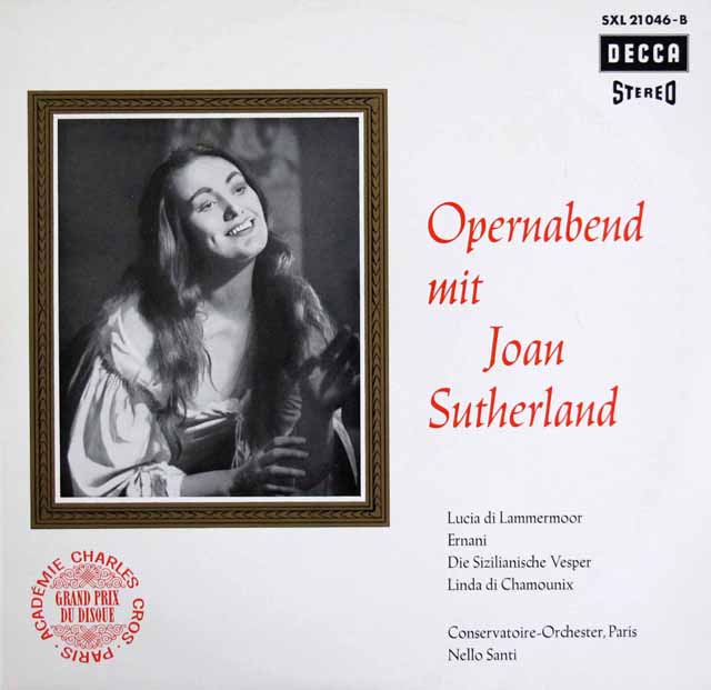 サザーランド、サンティの「オペラ・アリア集」　独DECCA　3601　LP レコード