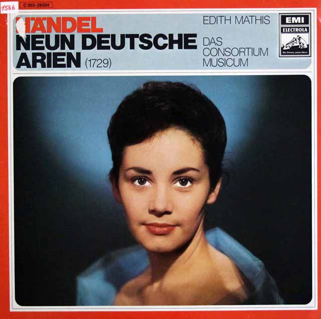 【サイン入りフォト付き】　マティスのヘンデル/9つのドイツ語のアリア　独EMI　3608　LP レコード
