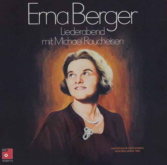 ベルガー、ラウハイゼンの「歌曲の夕べ」　独BASF　3602　LP レコード
