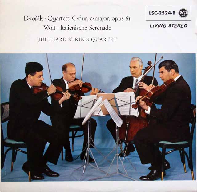 ジュリアード四重奏団のドヴォルザーク/弦楽四重奏曲第11番ほか　独RCA　3602　LP レコード