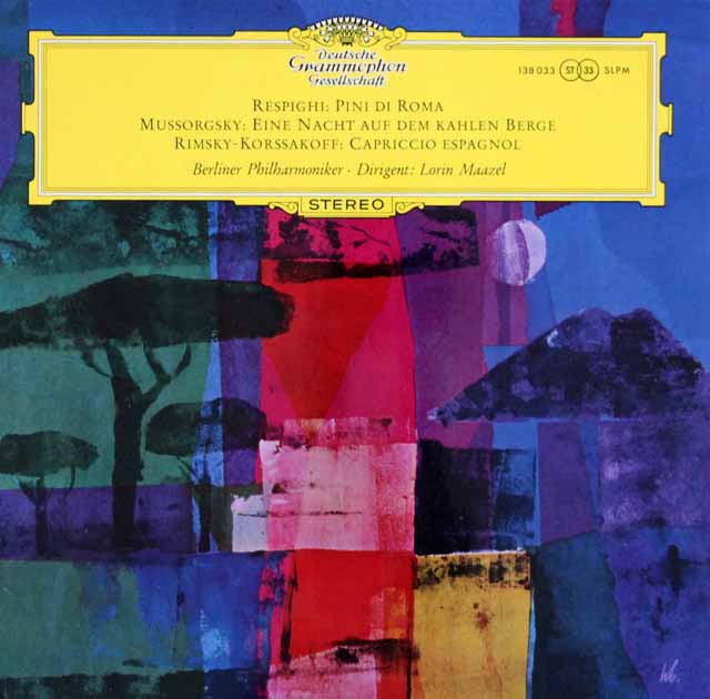マゼールのレスピーギ/交響詩「ローマ松」ほか　独DGG　3602　LP レコード