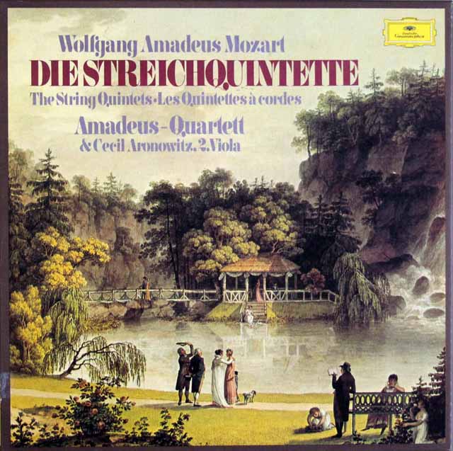 アマデウス四重奏団、アロノヴィッツのモーツァルト/弦楽五重奏曲全集　独DGG　3602　LP レコード