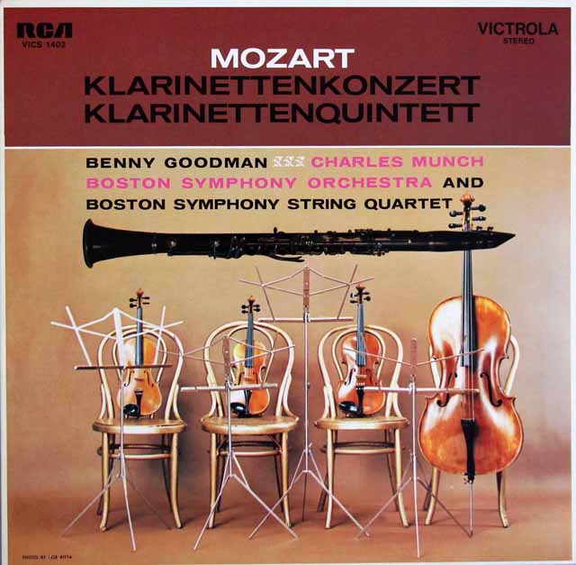 グッドマン&ミュンシュのモーツァルト/クラリネット協奏曲 ほか　独RCA　3603　LP レコード