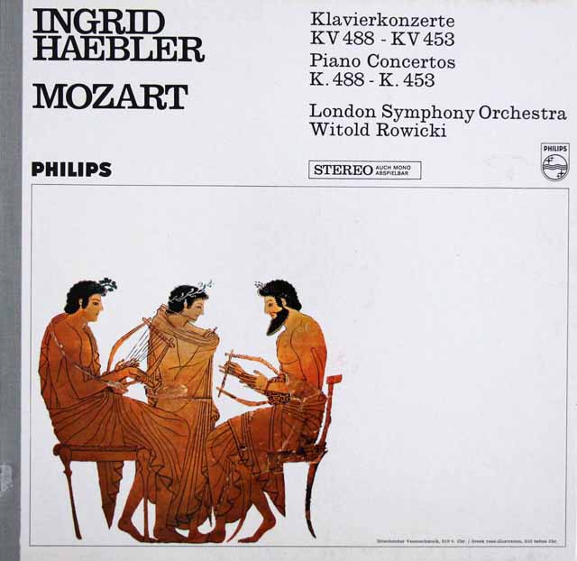 ヘブラー、ロヴィツキのモーツァルト/ピアノ協奏曲第23、17番　蘭PHILIPS　3603　LP レコード