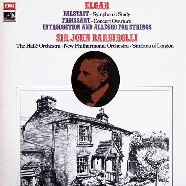 バルビローリのエルガー/交響的習作「ファルスタッフ」ほか　英EMI　3604　LP レコード