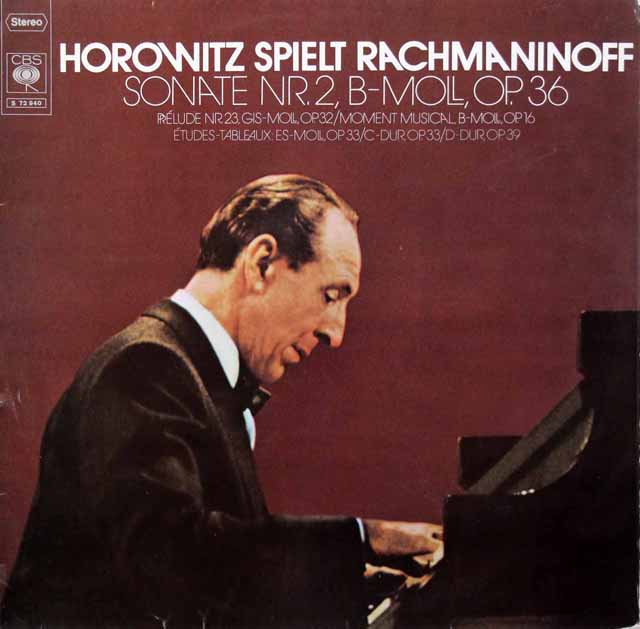 ホロヴィッツのラフマニノフ/ピアノソナタ第2番ほか　独CBS　3605　LP レコード