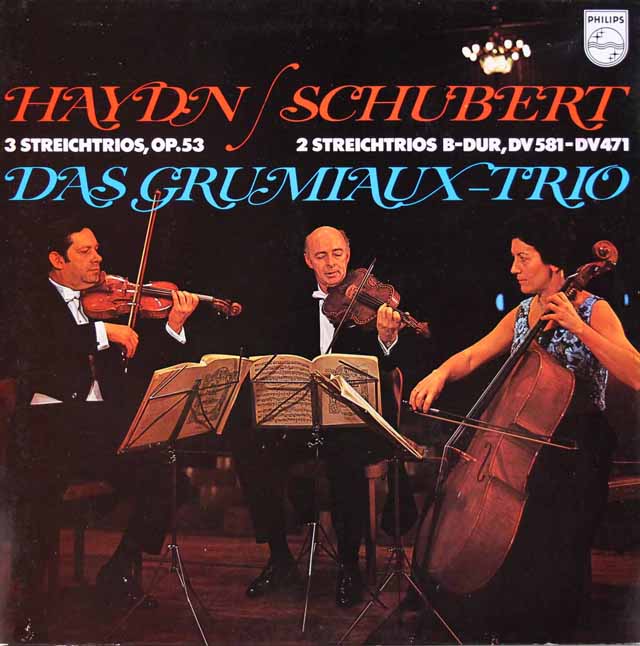 グリュミオー・トリオのシューベルト&ハイドン/弦楽三重奏曲集　蘭PHILIPS　3605　LP レコード