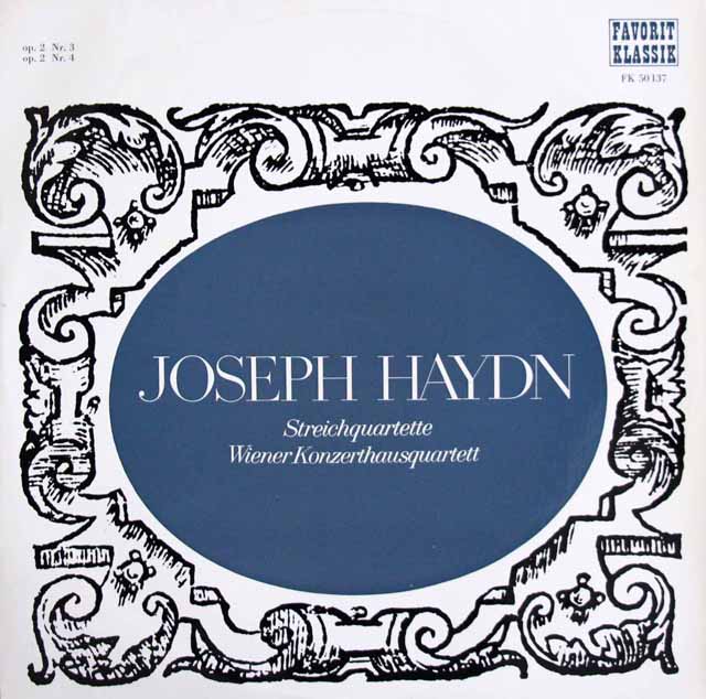 ウィーン・コンツェルトハウス弦楽四重奏団のハイドン/弦楽四重奏曲第9、10番　オーストリアPreiser Records　3606　LP レコード