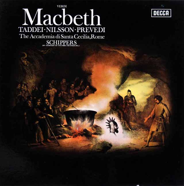 タッディ、二ルソンらのヴェルディ/「マクベス」全曲　英DECCA　3606　LP レコード
