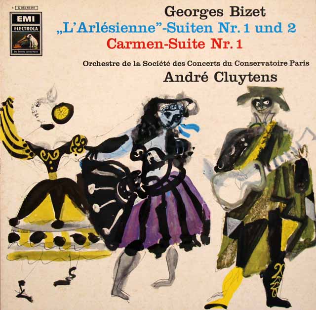 クリュイタンスのビゼー/「アルルの女」、「カルメン」組曲 　独EMI　3607　LP レコード