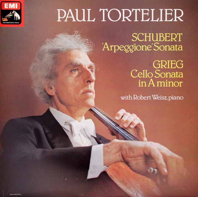 トルトゥリエのシューベルト、グリーグ/チェロソナタ集　英EMI　3607　LP レコード