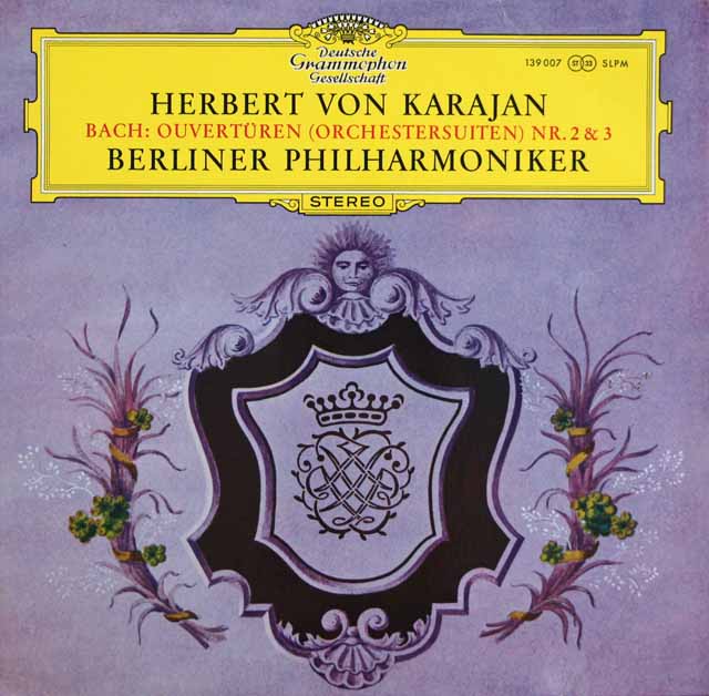 カラヤンのバッハ/管弦楽組曲第2、3番　独DGG　3607　LP レコード