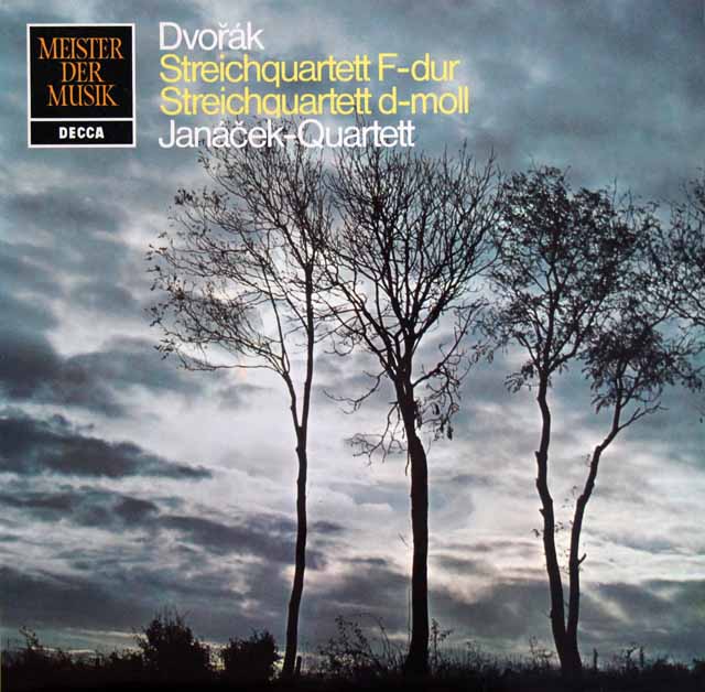 ヤナーチェク四重奏団のドヴォルザーク/弦楽四重奏曲第6（12）番「アメリカ」、第2（9）番　独DECCA　3607　LP レコード