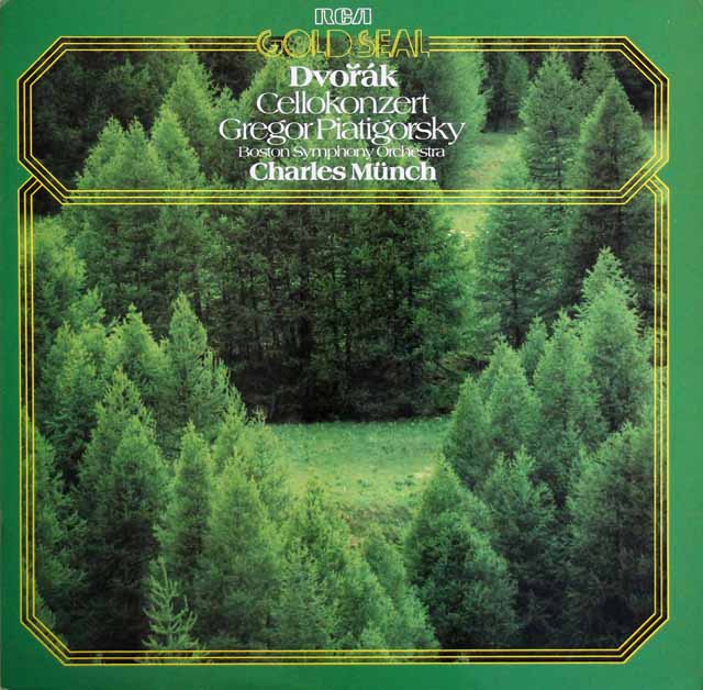 ピアティゴルスキー、ミュンシュのドヴォルザーク/チェロ協奏曲　独RCA　3607　LP レコード