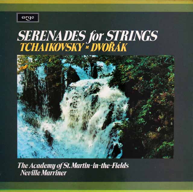 マリナーのチャイコフスキー、ドヴォルザーク/弦楽セレナード　英argo（DECCA）　3607　LP レコード