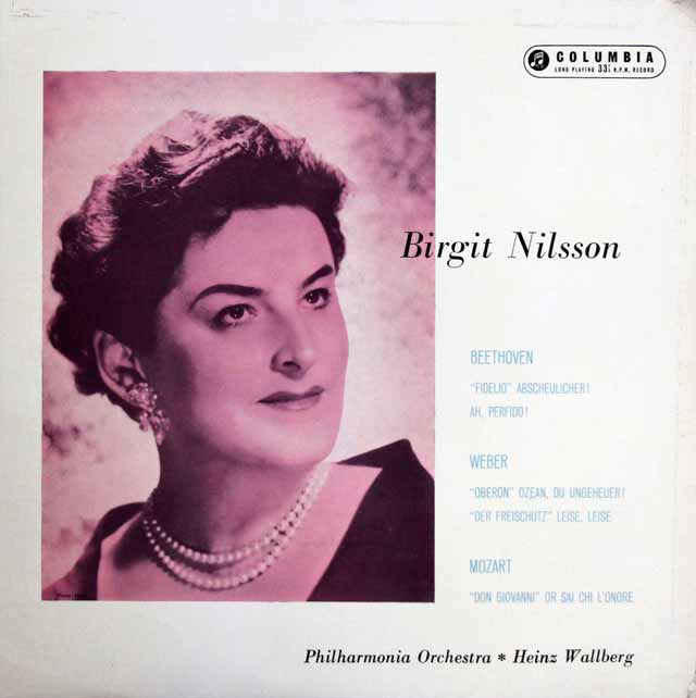 【モノラル】　ニルソンのモーツァルト、ベートーヴェン、ウェーバー/オペラアリア集　英Columbia　3607　LP レコード