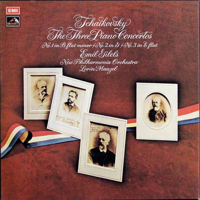 ギレリス、マゼールのチャイコフスキー/ピアノ協奏曲第1、2、3番　英EMI　3607　LP レコード