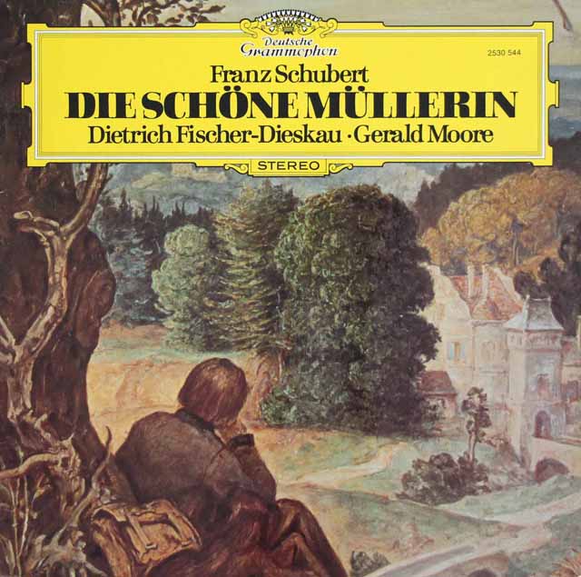 フィッシャー=ディースカウのシューベルト/歌曲集「美しき水車小屋の娘」　独DGG  3608　LP レコード