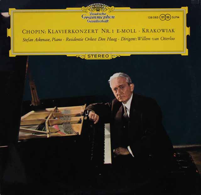 アスケナーゼのショパン/ピアノ協奏曲第1番ほか　独DGG　3608　LP レコード