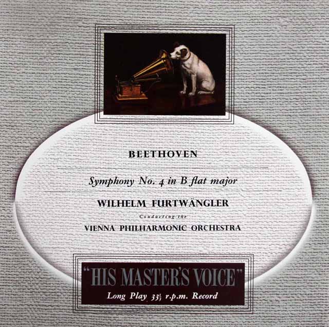 【オリジナル盤】　フルトヴェングラーのベートーヴェン/交響曲第4番　英EMI　モノラル　3609　LP レコード