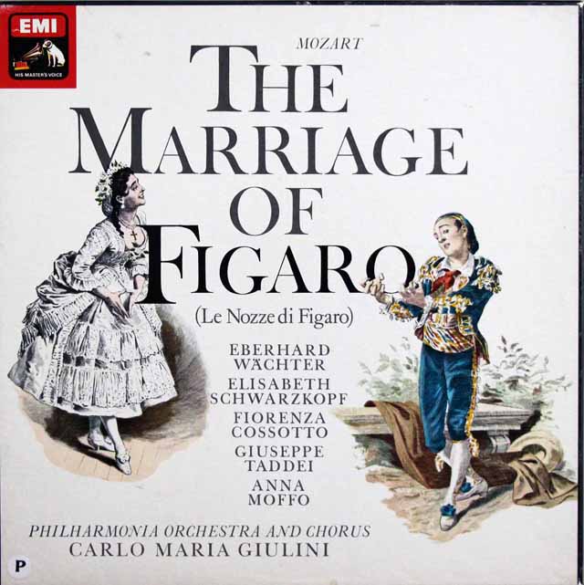 ジュリーニのモーツァルト/「フィガロの結婚」全曲　英EMI　3608　LP レコード