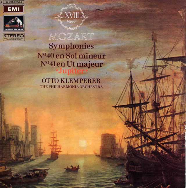 クレンペラーのモーツァルト/交響曲第40＆41番「ジュピター」　仏EMI(VSM)　3610　LP レコード