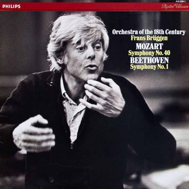 ブリュヘンのモーツァルト/交響曲第40番、べートーヴェン/交響曲第1番　蘭PHILIPS　3611　LP レコード