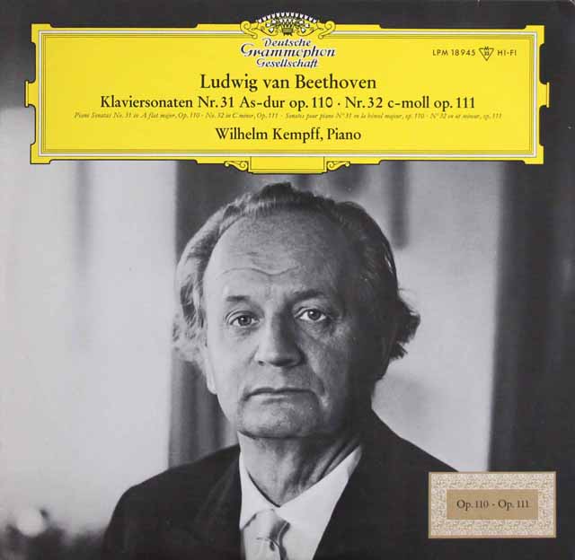 【モノラル】　ケンプのベートーヴェン/ピアノソナタ第31、32番　独DGG　3611　LP レコード