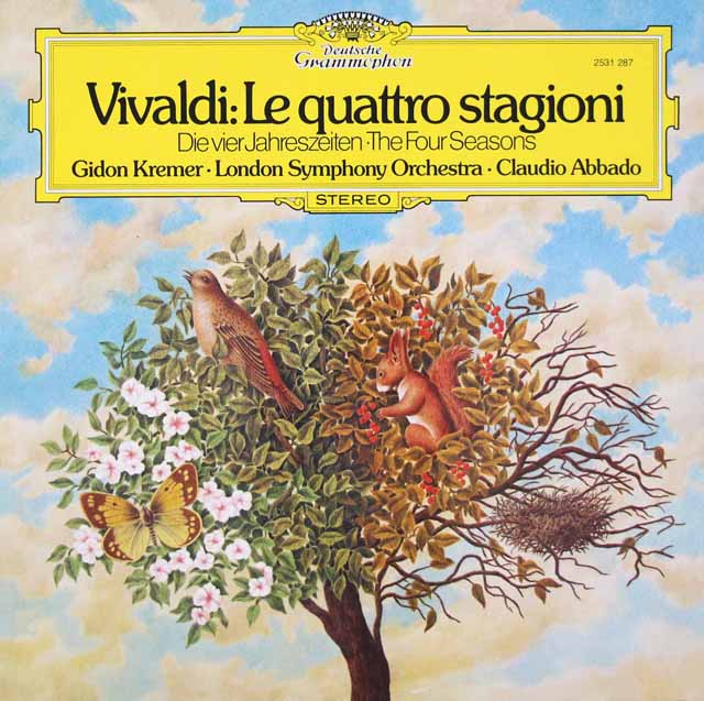 クレーメル&アバドのヴィヴァルディ/ヴァイオリン協奏曲集「四季」　独DGG　3612　LP レコード