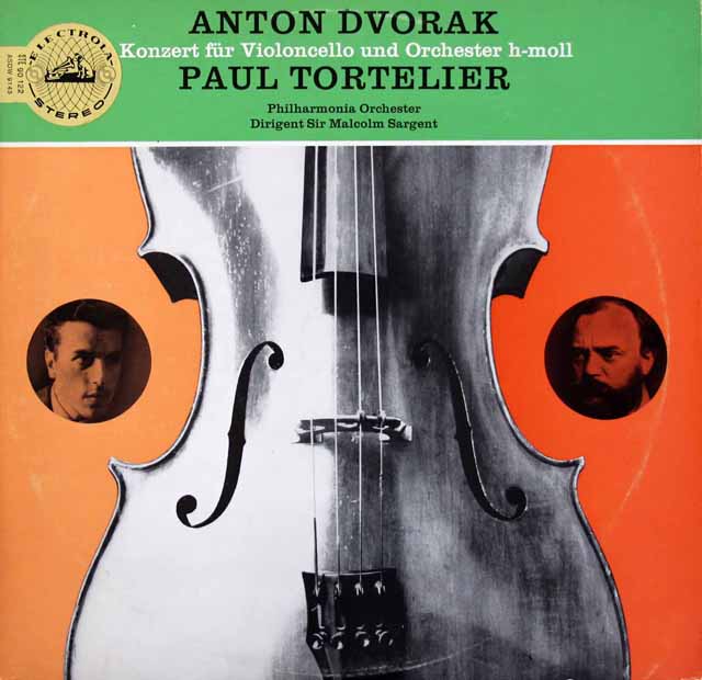 トルトゥリエ&サージェントのドヴォルザーク/チェロ協奏曲　独ELECTROLA　3612　LP レコード
