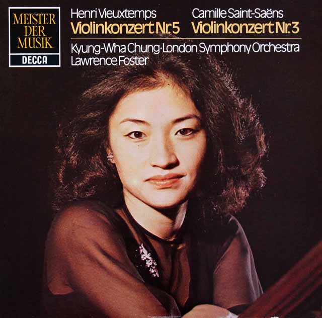 チョンのサン＝サーンス、ヴュータン/ヴァイオリン協奏曲集　独DECCA　3612　LP レコード