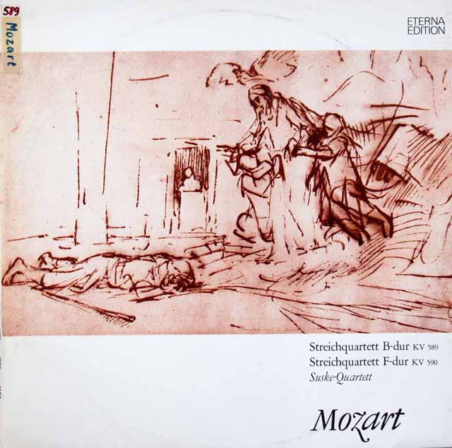 【オリジナル盤】ズスケ四重奏団のモーツァルト/弦楽四重奏曲第22、23番　東独ETERNA　3612　LP レコード
