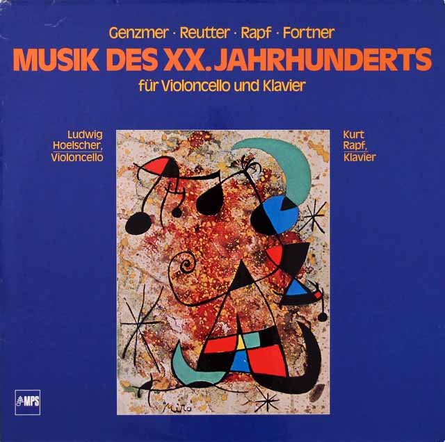 ヘルシャー、ラップの「20世紀のチェロソナタ集」　独MPS　3613　LP レコード
