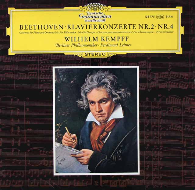 ケンプ、ライトナーのベートーヴェン/ピアノ協奏曲第2、4番　独DGG　3613　LP レコード