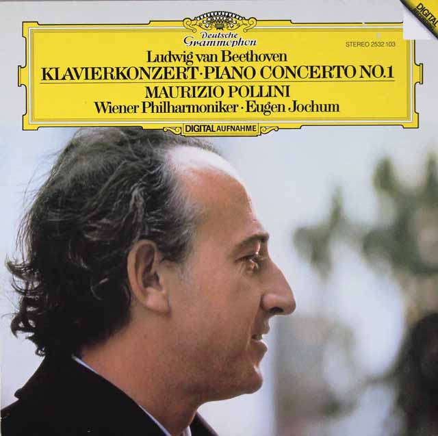 ポリーニ、ヨッフムのベートーヴェン/ピアノ協奏曲第1番　独DGG　3613　LP レコード