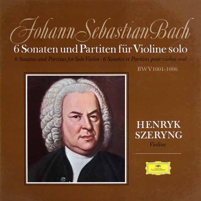 シェリングのバッハ/無伴奏ヴァイオリンソナタとパルティータ全曲　独DGG　3613　LP レコード