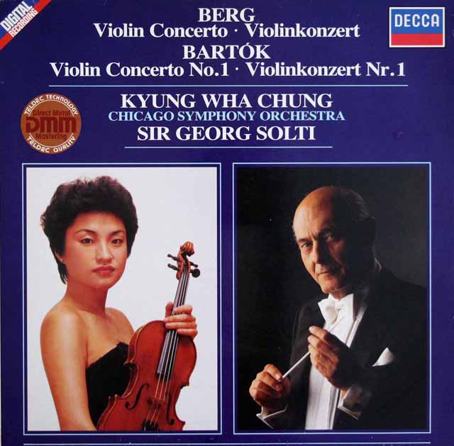 チョン、ショルティのベルク、バルトーク/ヴァイオリン協奏曲集　独DECCA　3614　LP レコード