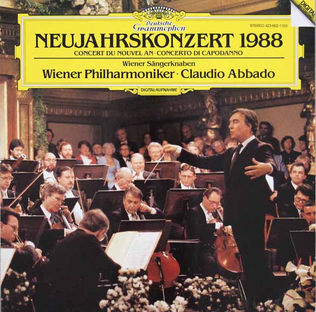 アバドのニューイヤーコンサート1988 「美しく青きドナウ」ほか　独DGG　3614　LP レコード
