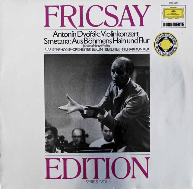 【フリッチャイ・エディション】　マルツィ、フリッチャイのドヴォルザーク/ヴァイオリン協奏曲 　独DGG　3615　LP レコード