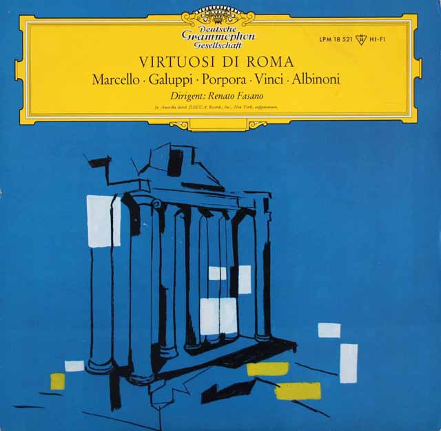 ファザーノ、イ・ヴィルトゥオージ・ディ・ローマのマルチェッロ、アルビノーニ/作品集　独DGG　3615　LP レコード