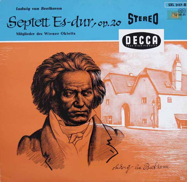 【独最初期盤】　ウィーン・オクテットのベートーヴェン/七重奏曲　独DECCA　3615　LP レコード