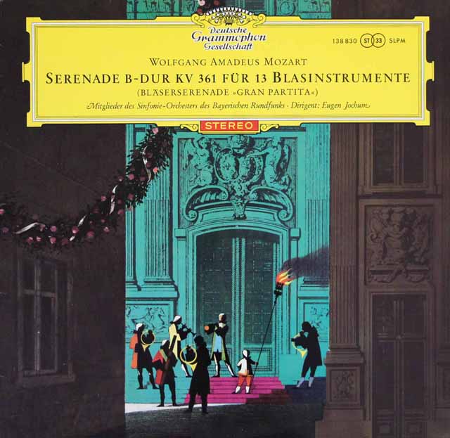 【赤ステレオ/独最初期盤】　ヨッフムのモーツァルト/セレナード第10番「グラン・パルティータ」　独DGG　3616　LP レコード