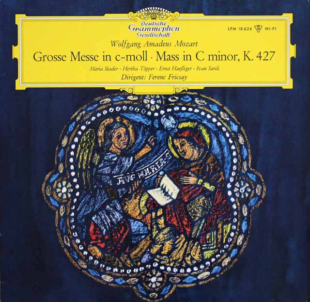 【モノラル】　フリッチャイのモーツァルト/「大ミサ曲」（ハ短調ミサ）　独DGG　3616　LP レコード