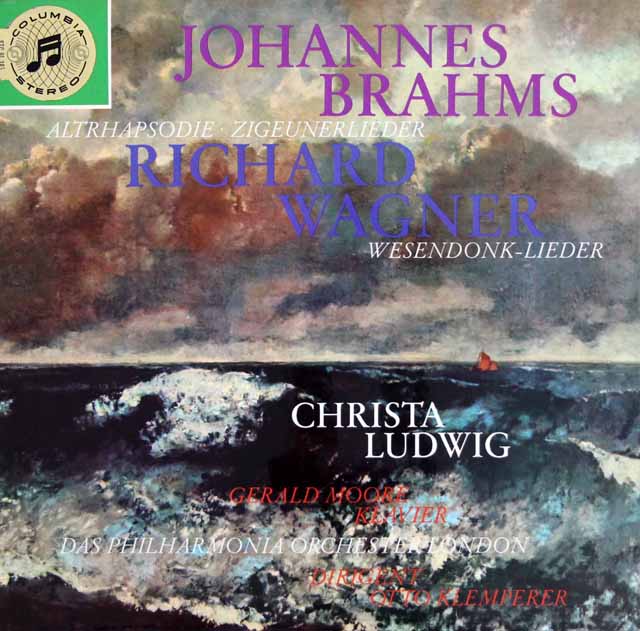 【独最初期盤】　ルートヴィヒ&クレンペラーのブラームス/「アルト・ラプソディ」ほか　独Columbia　3616　LP レコード