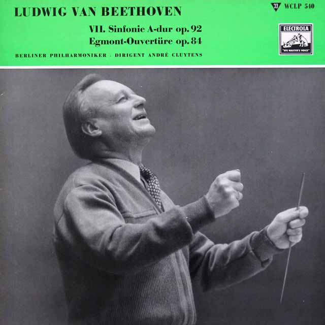 【モノラル】　クリュイタンスのベートーヴェン/交響曲第7番&「エグモント」序曲　独ELECTROLA　3616　LP レコード
