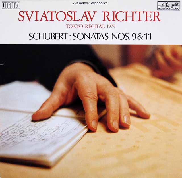 リヒテルのシューベルト/ピアノソナタ第9、11番　東京リサイタル1979　独eurodisc　3616　LP レコード