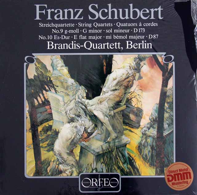 【未開封】　ブランディス四重奏団のシューベルト/弦楽四重奏曲第9、10番　独ORFEO　3616　LP レコード