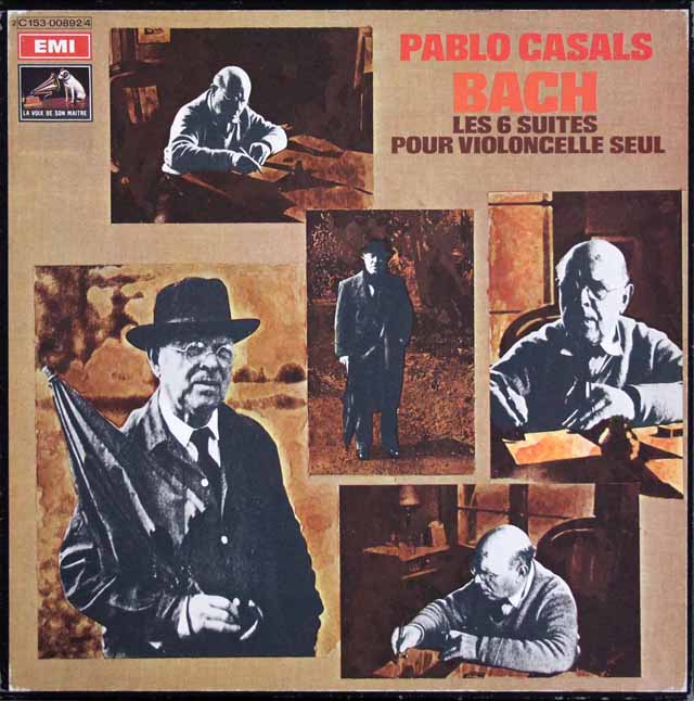 カザルスのバッハ/無伴奏チェロ組曲全集　仏EMI(VSM)　3616　LP レコード